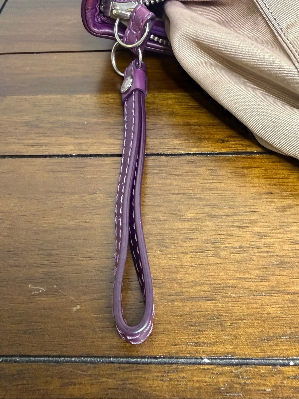 Coach Purple Canvas Tote with Leather Trim F1028 F15112 - Picture 13 of 15